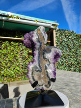 Load image into Gallery viewer, Amethyst on stand from Brazil - High Grade - statement crystal
