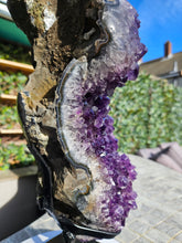 Load image into Gallery viewer, Amethyst on stand from Brazil - High Grade - statement crystal
