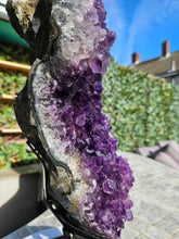 Load image into Gallery viewer, Amethyst on stand from Brazil - High Grade - statement crystal
