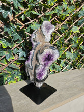Load image into Gallery viewer, Amethyst on stand from Brazil - High Grade - statement crystal
