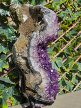 Load image into Gallery viewer, Amethyst on stand from Brazil - High Grade - statement crystal
