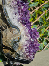 Load image into Gallery viewer, Amethyst on stand from Brazil - High Grade - statement crystal
