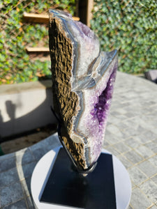 Amethyst Dual Color on stand from Brazil - High Grade - statement crystal - Double Colour Two tone Crystal