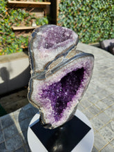 Load image into Gallery viewer, Amethyst Dual Color on stand from Brazil - High Grade - statement crystal - Double Colour Two tone Crystal
