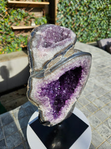 Amethyst Dual Color on stand from Brazil - High Grade - statement crystal - Double Colour Two tone Crystal