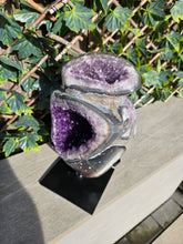Load image into Gallery viewer, Amethyst Dual Color on stand from Brazil - High Grade - statement crystal - Double Colour Two tone Crystal
