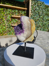 Load image into Gallery viewer, Amethyst on stand from Brazil - High Grade - statement crystal
