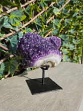 Load image into Gallery viewer, Amethyst on stand from Brazil - High Grade - statement crystal
