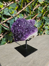 Load image into Gallery viewer, Amethyst on stand from Brazil - High Grade - statement crystal
