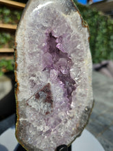 Load image into Gallery viewer, Amethyst Two tone dual colour on stand from Brazil - High Grade - statement crystal

