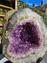 Load image into Gallery viewer, Amethyst Two tone dual colour on stand from Brazil - High Grade - statement crystal
