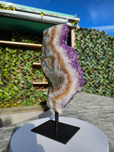 Load image into Gallery viewer, Amethyst on stand from Brazil - High Grade - statement crystal
