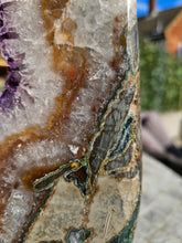 Load image into Gallery viewer, Amethyst on stand from Brazil - High Grade - statement crystal
