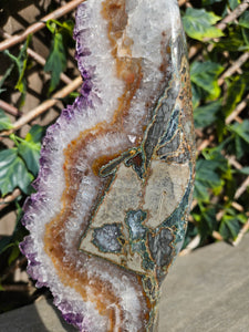 Amethyst on stand from Brazil - High Grade - statement crystal