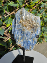 Load image into Gallery viewer, Blue Kyanite on custom made stand
