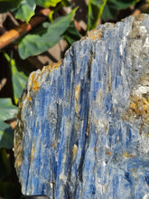 Load image into Gallery viewer, Blue Kyanite on custom made stand
