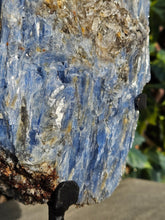 Load image into Gallery viewer, Blue Kyanite on custom made stand
