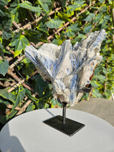 Load image into Gallery viewer, Blue Kyanite on custom made stand
