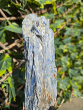Load image into Gallery viewer, Blue Kyanite on custom made stand

