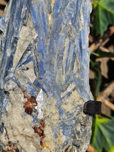 Load image into Gallery viewer, Blue Kyanite on custom made stand
