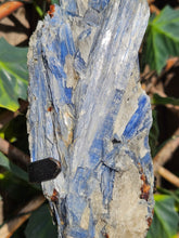 Load image into Gallery viewer, Blue Kyanite on custom made stand
