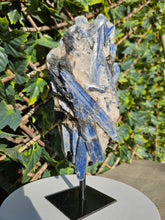 Load image into Gallery viewer, Blue Kyanite on custom made stand - The Face
