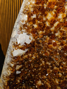 Citrine Angel wings Butterfly wings on stand - The money Stone