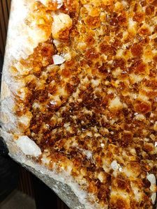 PRIVATE ORDER - Citrine Angel wings Butterfly wings on stand - The money Stone
