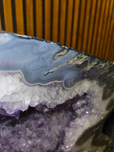 Load image into Gallery viewer, Amethyst Agate Butterfly Wings in the shape of an 88 - Statement Crystals
