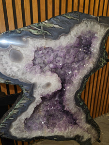 Amethyst Agate Butterfly Wings in the shape of an 88 - Statement Crystals