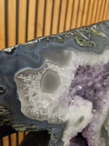 Amethyst Agate Butterfly Wings in the shape of an 88 - Statement Crystals