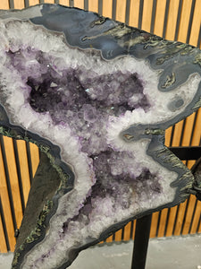 Amethyst Agate Butterfly Wings in the shape of an 88 - Statement Crystals