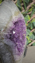 Load and play video in Gallery viewer, Amethyst Two tone dual colour on stand from Brazil - High Grade - statement crystal
