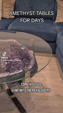 Load and play video in Gallery viewer, Amethyst Table on Chrome Stand
