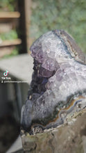 Load and play video in Gallery viewer, Amethyst on stand from Brazil - High Grade - statement crystal
