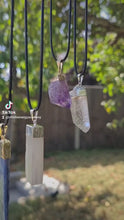 Load and play video in Gallery viewer, Black Tourmaline Raw Gold or Silver pendant
