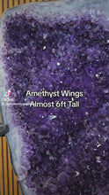 Load and play video in Gallery viewer, Amethyst Angel Butterfly Purple wings high quality Huge 1.42M High
