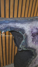 Load and play video in Gallery viewer, Amethyst Agate Butterfly Wings in the shape of an 88 - Statement Crystals
