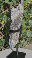 Load and play video in Gallery viewer, Blue Kyanite on custom made stand
