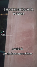 Load and play video in Gallery viewer, Rose quartz Tower Obelisk Huge - From BRAZIL

