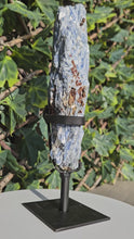 Load and play video in Gallery viewer, Blue Kyanite on custom made stand
