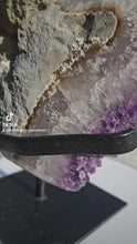 Load and play video in Gallery viewer, Amethyst on stand from Brazil - High Grade - statement crystal
