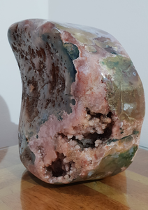 Pink Amethyst Coral Druzy Slab Geode