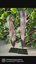 Load and play video in Gallery viewer, HUGE XL Amethyst Wand / Root on stand from Brazil AAA+ 500g to 650g
