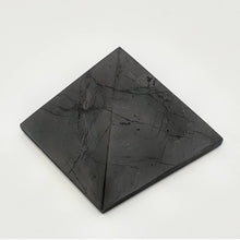 Load image into Gallery viewer, Shungite Polished Pyramid - 5cm / 50mm 5G EMF Protection (3 pack Ultra save)
