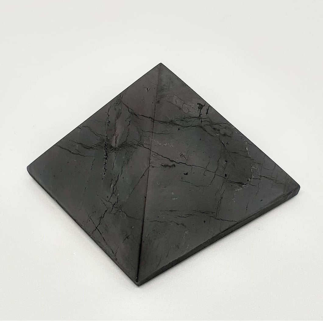 Shungite Polished Pyramid - 5cm / 50mm 5G EMF Protection (3 pack Ultra save)