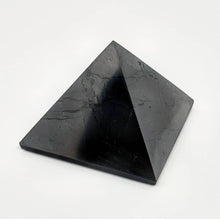 Load image into Gallery viewer, Shungite Polished Pyramid - 10cm / 100mm 5G EMF Protection
