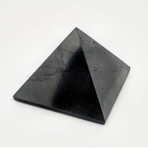 Shungite Polished Pyramid - 10cm / 100mm 5G EMF Protection