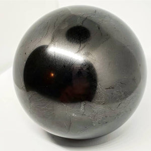 Shungite Polished Sphere Ball - 9cm - 970g 5G EMF Protection