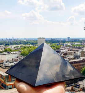 Shungite Polished Pyramid - 15cm / 150mm Extra Large 5G EMF Protection